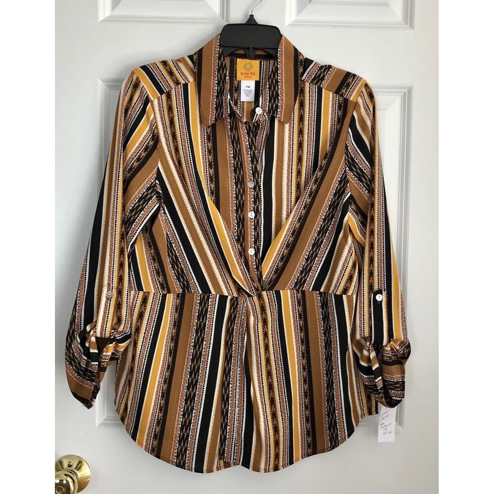 Ruby Rd. Women's Petite Medium Split Button Mixed… - image 3